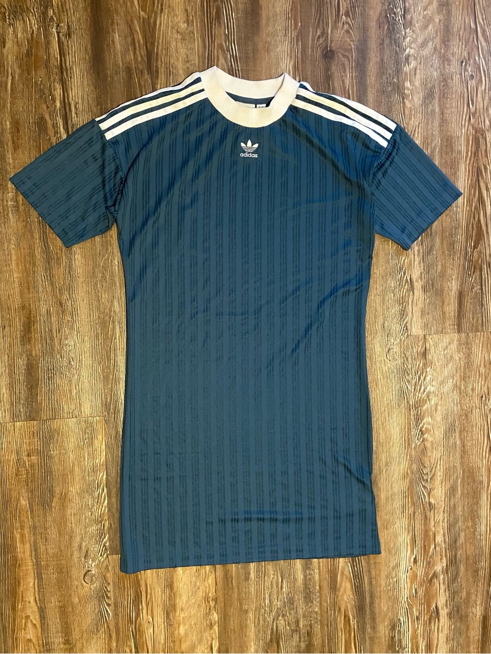 adidas Navy Short Sleeve Trefoil T-shirt Dress
